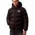 Calvin Klein Jacket Padded Hooded Puffer-Black