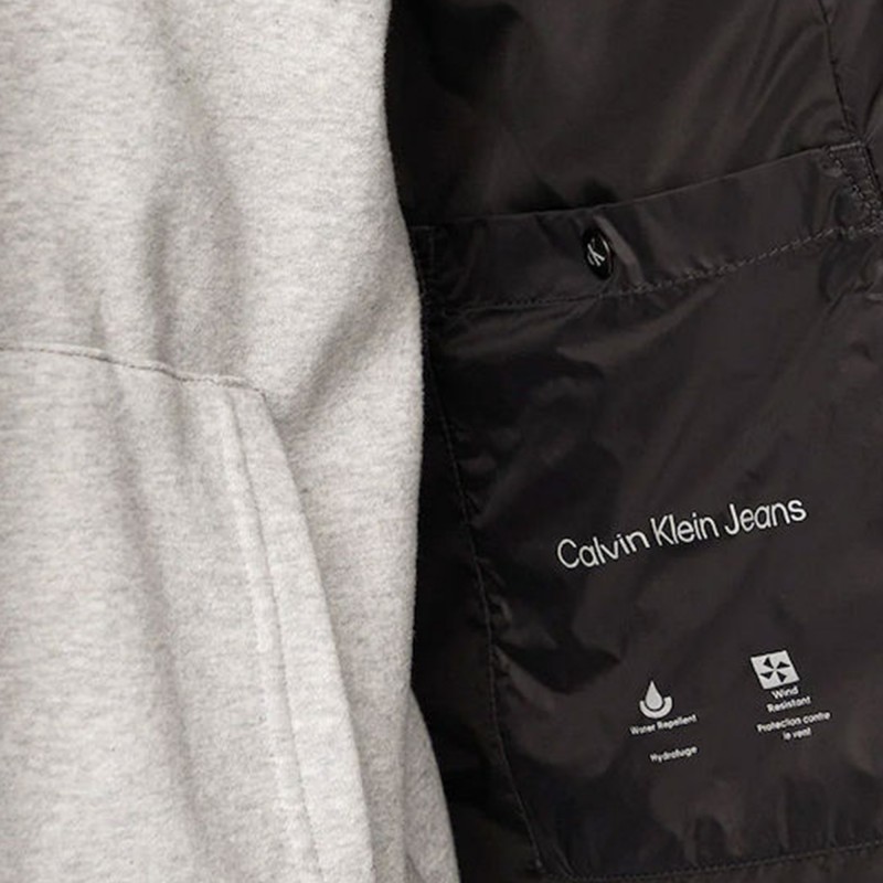 Calvin Klein Vest Hood Down Puffer Zip Off-Black