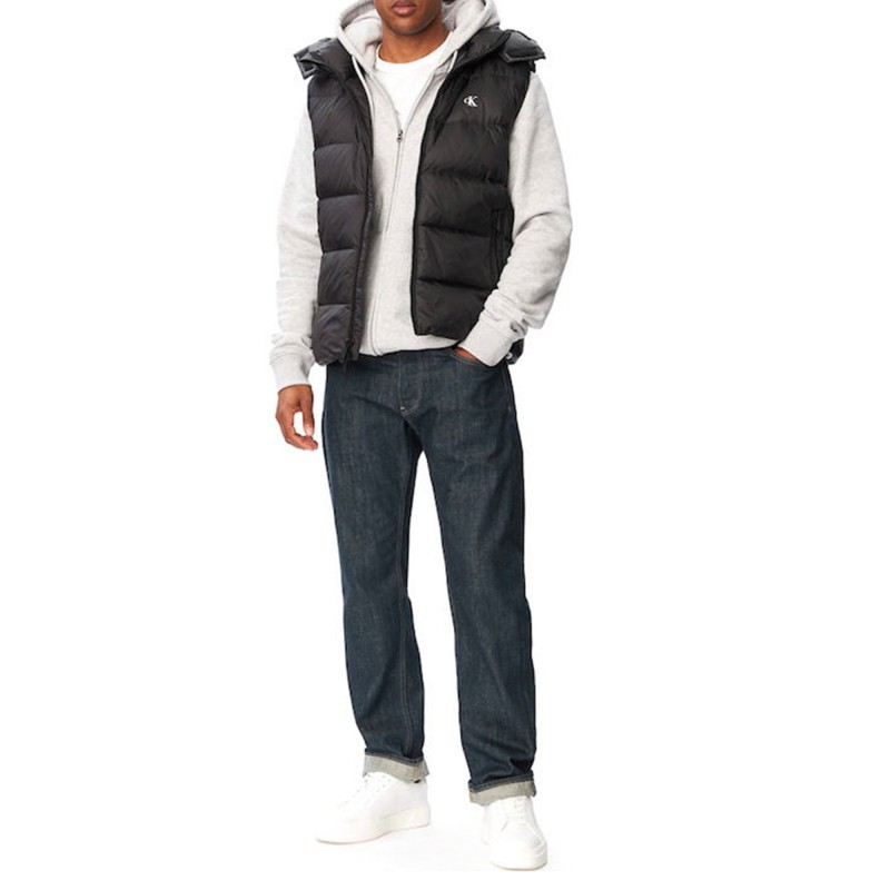 Calvin Klein Vest Hood Down Puffer Zip Off-Black