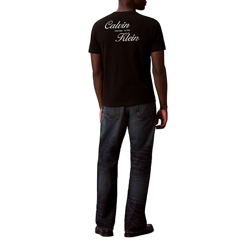 Calvin Klein T-Shirt Embroidered Logo-Black
