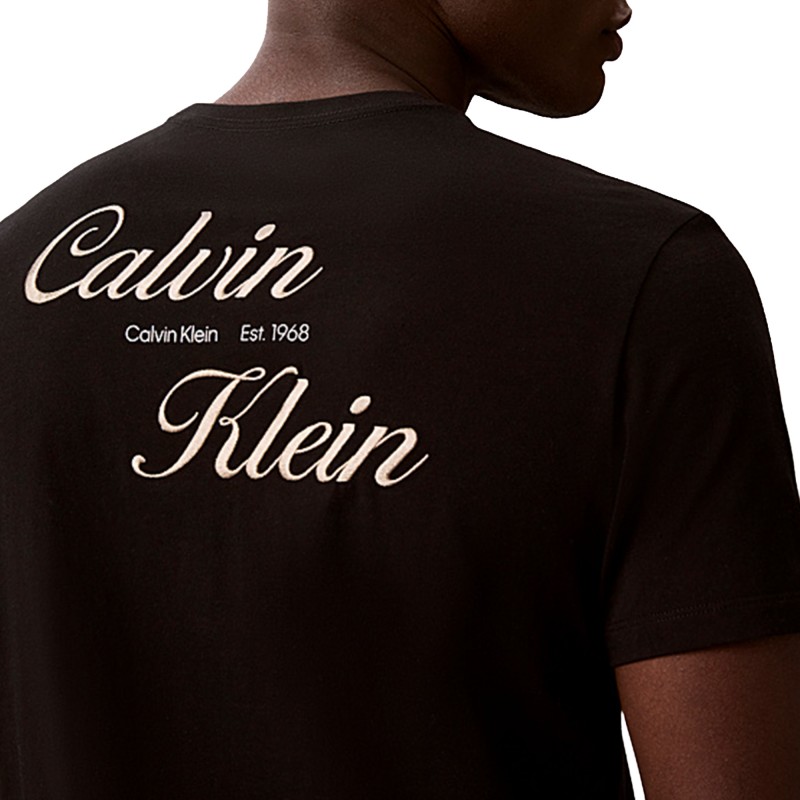 Calvin Klein T-Shirt Embroidered Logo-Black