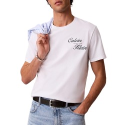 Calvin Klein T-Shirt Embroidered Logo-Bright White