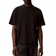 Calvin Klein T-Shirt Relaxed Logo Appliqué-Black