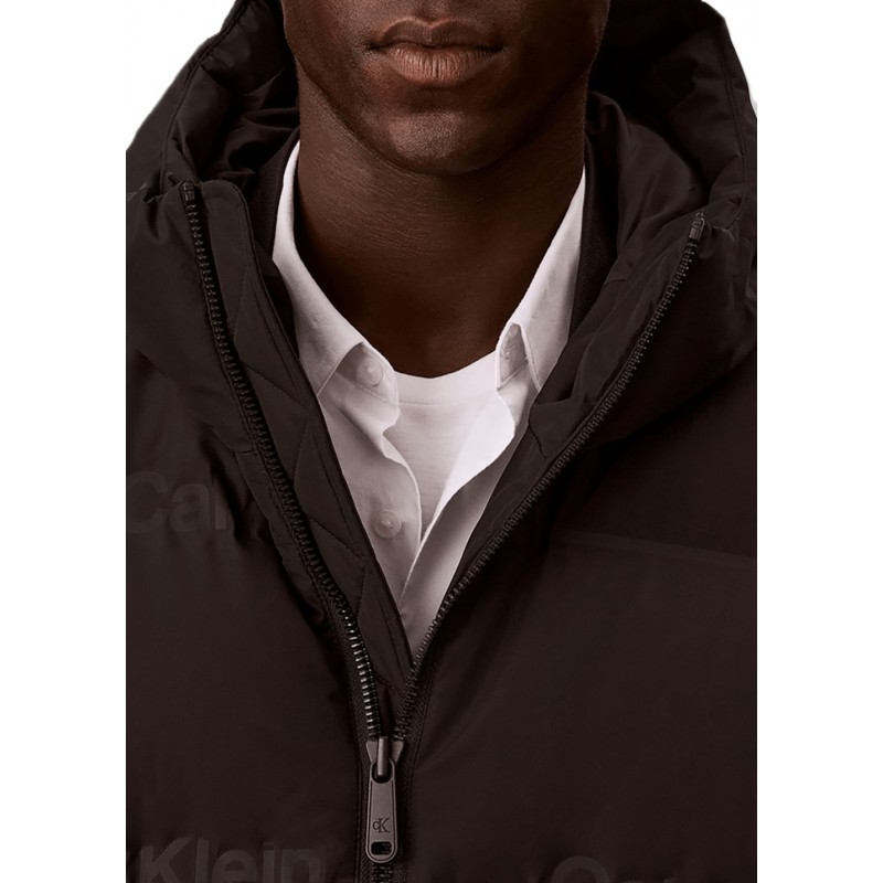 Calvin Klein Jacket Puffer Logo Heat SealDown-Black Calvin Klein Jacket Puffer Logo Heat SealDown-Black
