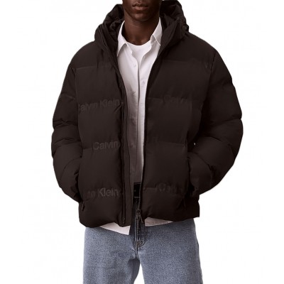 Calvin Klein Jacket Puffer Logo Heat SealDown-Black