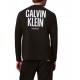 Calvin Klein-T-Shirt LS Block Front Logo-Black