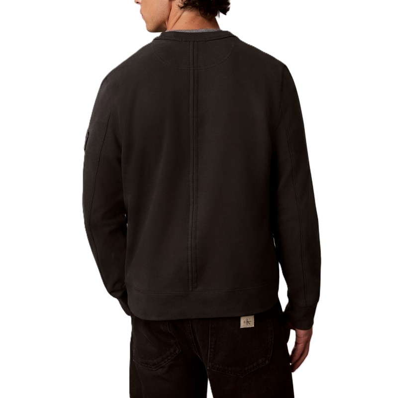 Calvin Klein Sweatshirt LS Terry Badge Logo-Pirate Black Calvin Klein Sweatshirt LS Terry Badge Logo-Pirate Black