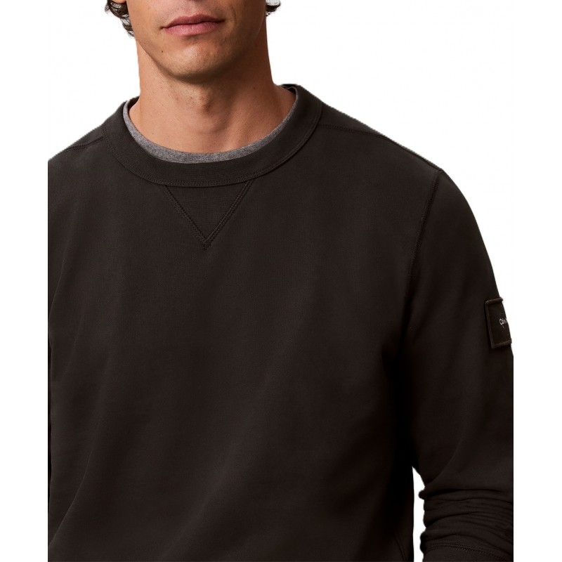 Calvin Klein Sweatshirt LS Terry Badge Logo-Pirate Black Calvin Klein Sweatshirt LS Terry Badge Logo-Pirate Black