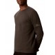 Calvin Klein T-Shirt LS Waffle Badge Crewneck-Pirate Black Calvin Klein T-Shirt LS Waffle Badge Crewneck-Pirate Black