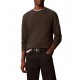 Calvin Klein T-Shirt LS Waffle Badge Crewneck-Pirate Black Calvin Klein T-Shirt LS Waffle Badge Crewneck-Pirate Black