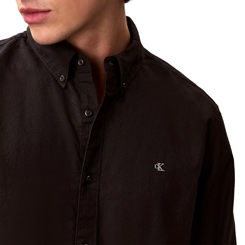 Calvin Klein Shirt Solid Oxford Classic-Black