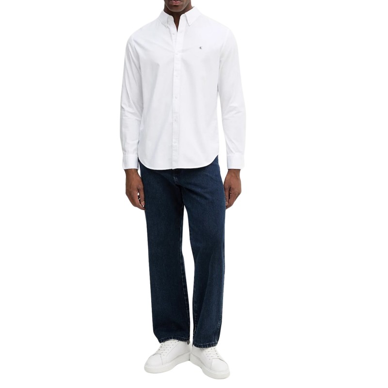 Calvin Klein Shirt Solid Oxford Classic-Brilliant White