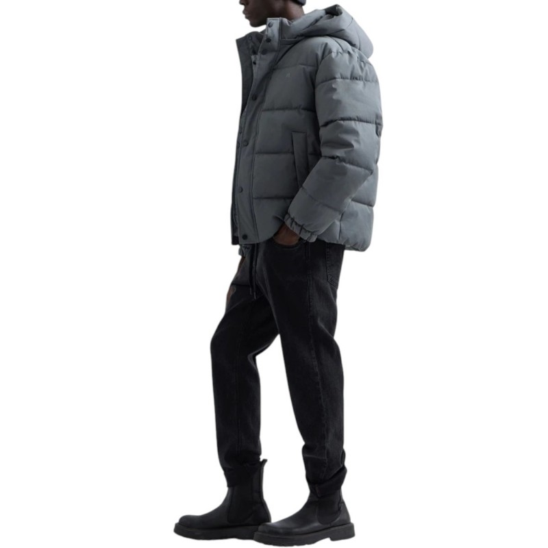 Replay Jacket Padded And Quilted-Anthracite Replay Jacket Padded And Quilted-Anthracite