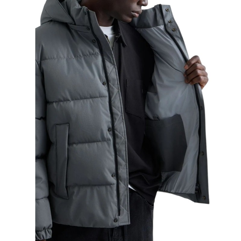 Replay Jacket Padded And Quilted-Anthracite Replay Jacket Padded And Quilted-Anthracite