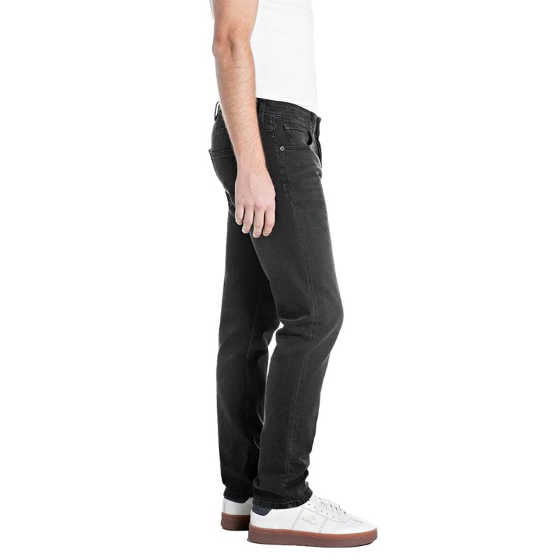 Replay Jeans Grover Straight Fit-Black Replay Jeans Grover Straight Fit-Black