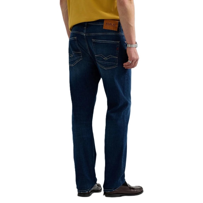 Replay Aideen Straight Fit-Dark Blue Replay Aideen Straight Fit-Dark Blue