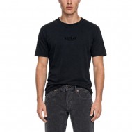Replay T-Shirt With Lettering Logo-Black