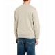 Replay Sweatshirt With Embroidery Logo-Beige Replay Sweatshirt With Embroidery Logo-Beige