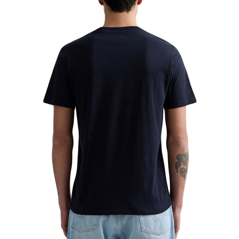 Replay T-Shirt With Lettering-Night Blue