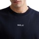 Replay T-Shirt With Lettering-Night Blue