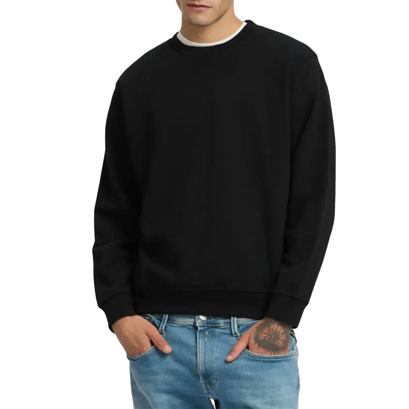 Replay Sweatshirt Crew Neck-Black