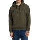 Replay Hoodie With Lettering-Mud Green
