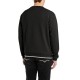 Replay Sweatshirt Crew Neck With Lettering Embroidery-Black Replay Sweatshirt Crew Neck With Lettering Embroidery-Black