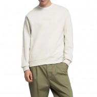 Replay Sweatshirt Crew Neck With Lettering-Cloud