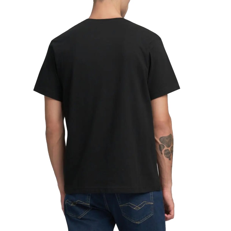 Replay T-Shirt With Heritage Print-Black Replay T-Shirt With Heritage Print-Black