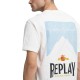 Replay T-Shirt With Archival Print-Natural White