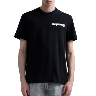 Replay T-Shirt With Logo Graphic-Black