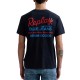 Replay T-Shirt With Logo Print Front And Back-Dark Blue