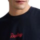 Replay T-Shirt With Logo Print Front And Back-Dark Blue