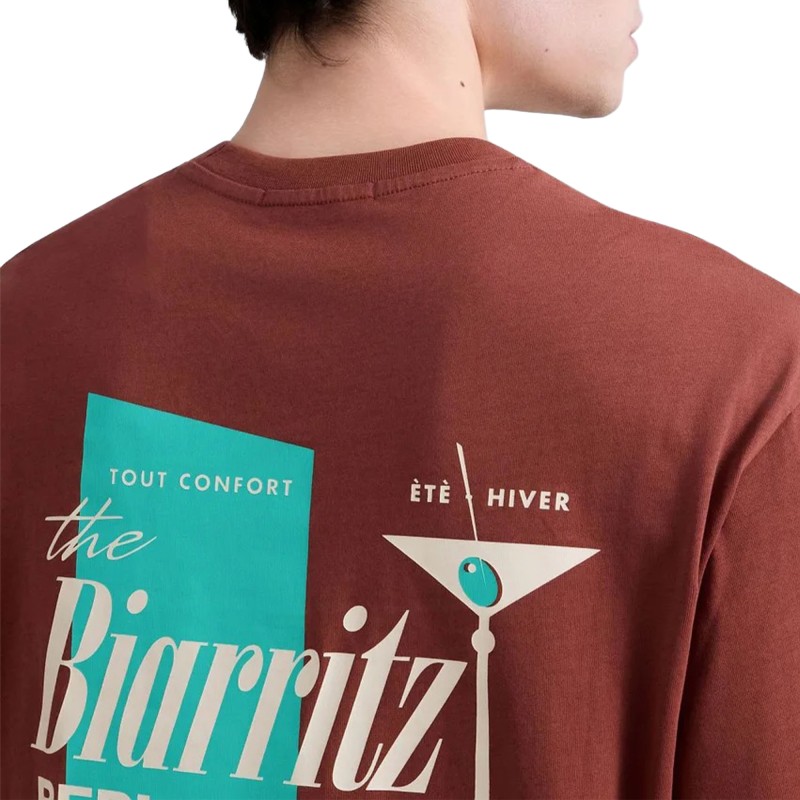Replay T-Shirt Cocktail Print-Chocolate
