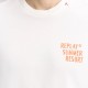 Replay T-Shirt Relaxed Fit With Sicily Print-Natural White