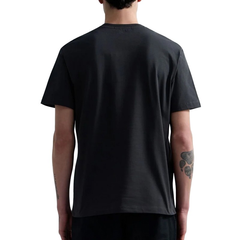 Replay T-Shirt With Lettering-Anthracite