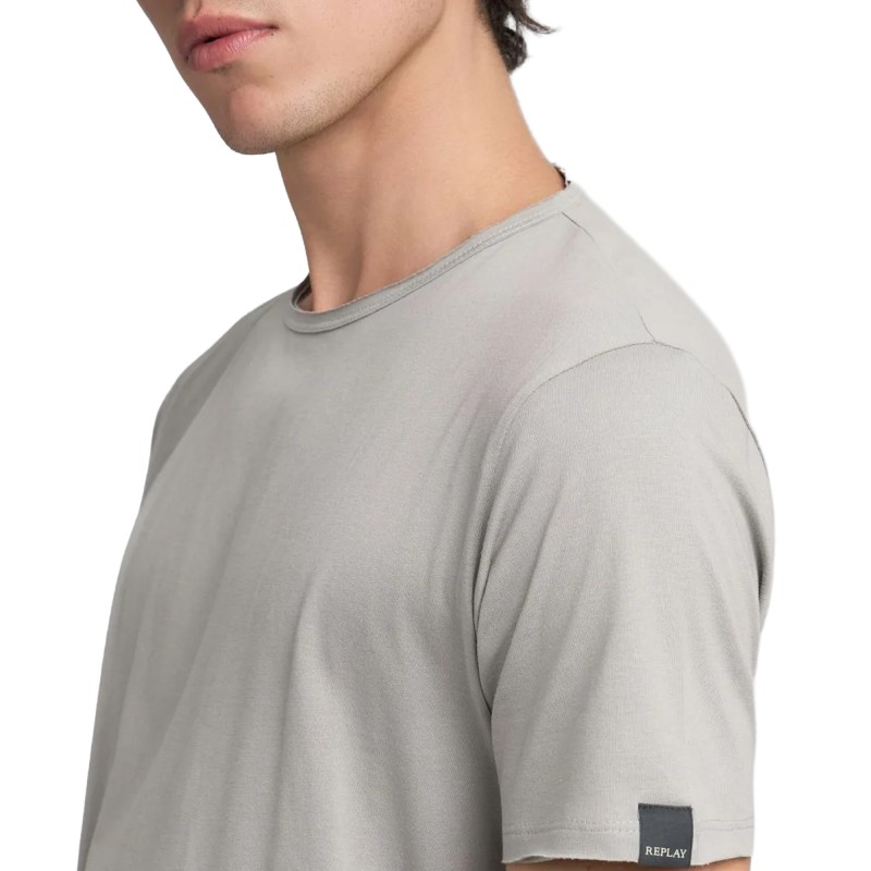 Replay T-Shirt Cotton Crew Neck-Grey