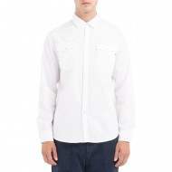 Replay Regular Fit Shirt In White Denim-White