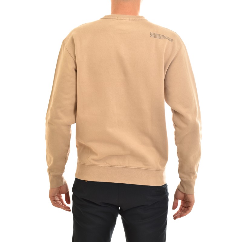 Replay Second Life Sweatshirt With Print-Beige Replay Second Life Sweatshirt With Print-Beige