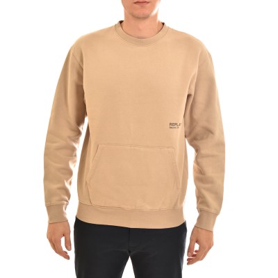 Replay Second Life Sweatshirt With Print-Beige