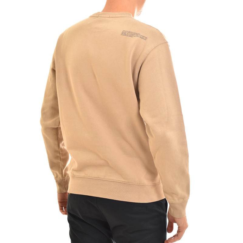 Replay Second Life Sweatshirt With Print-Beige Replay Second Life Sweatshirt With Print-Beige