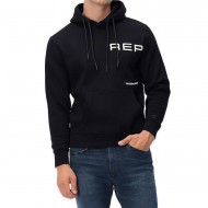 Replay Hoodie Sweatshirt With Drawstring-Black