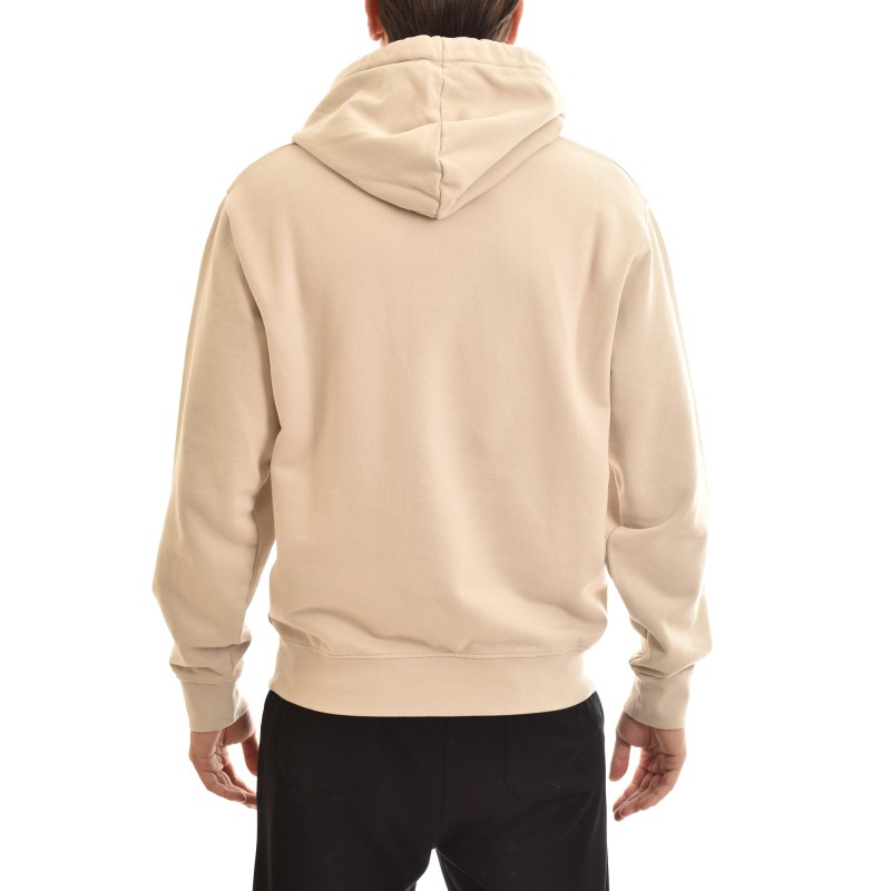 Replay Eightyone Logo Hoodie Sweatshirt-Sand Replay Eightyone Logo Hoodie Sweatshirt-Sand