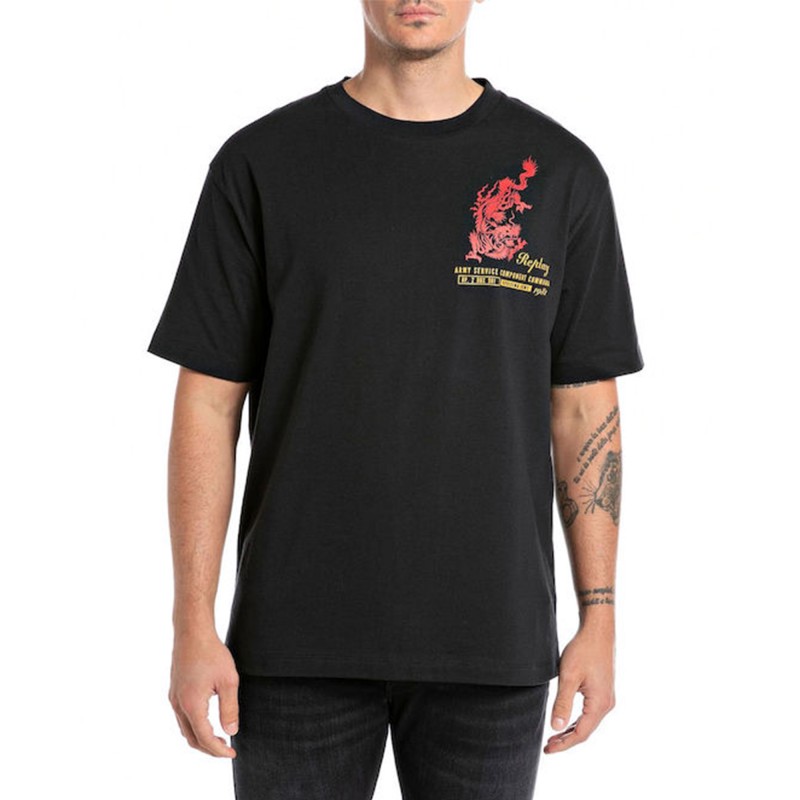 Replay Army Service Component Logo T-Shirt-Blackboard Replay Army Service Component Logo T-Shirt-Blackboard