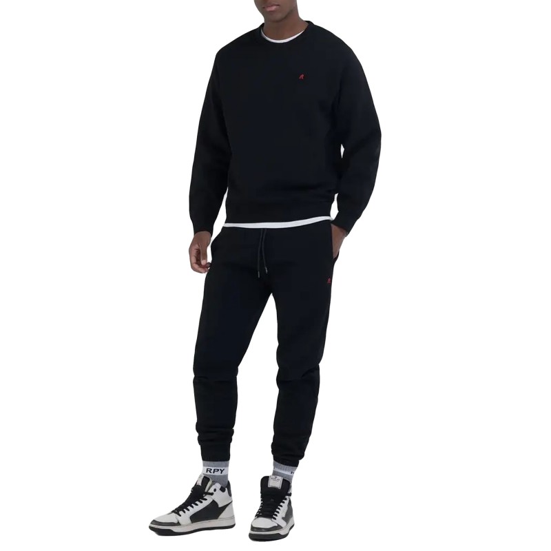 Replay Crewneck Sweatshirt-Black