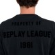 Replay Long Sleeved T-Shirt With Logo Lettering-Black Replay Long Sleeved T-Shirt With Logo Lettering-Black