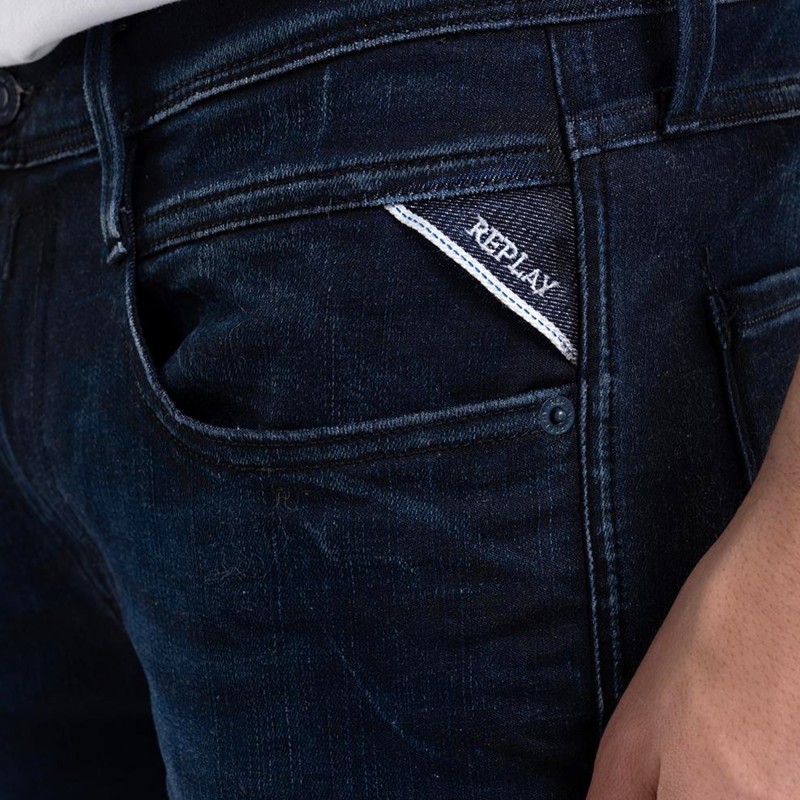 Replay Hyperflex Re-Used Anbass Jeans-Dark Blue