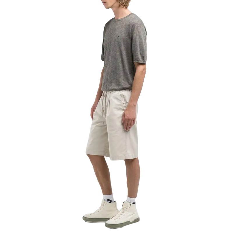 Replay Shorts Stretch Cotton Twill-Alabaster Replay Shorts Stretch Cotton Twill-Alabaster