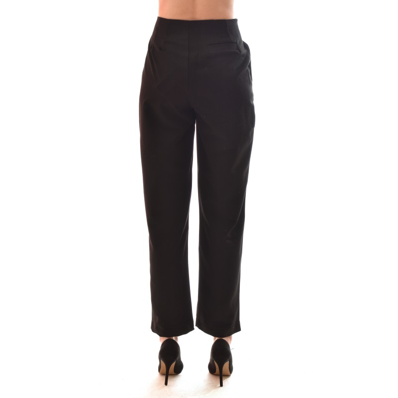 Lotus Eaters Pleated Wide Fit Trousers-Black Lotus Eaters Pleated Wide Fit Trousers-Black