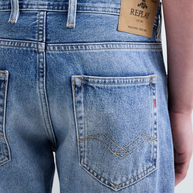 Replay Jeans Grover Straight Fit-Medium Blue